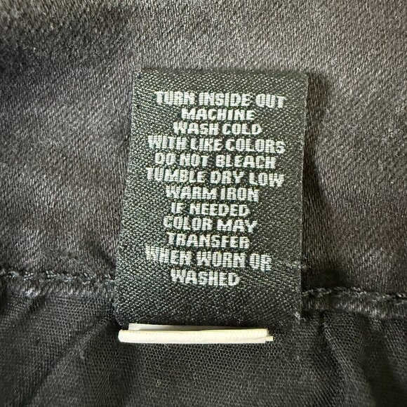 Hot Topic Black Skinny Jeans Sz 13 Zippers Patches Straps D-Rings Punk Emo Goth - Picture 9 of 10